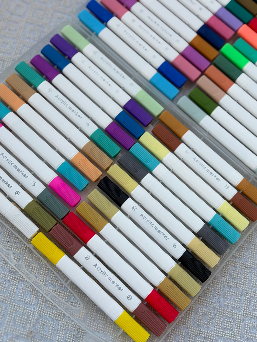 Twin acrylic marker 48- الوان اكريليك ٢ سن - سن ريشة و سن مدبب