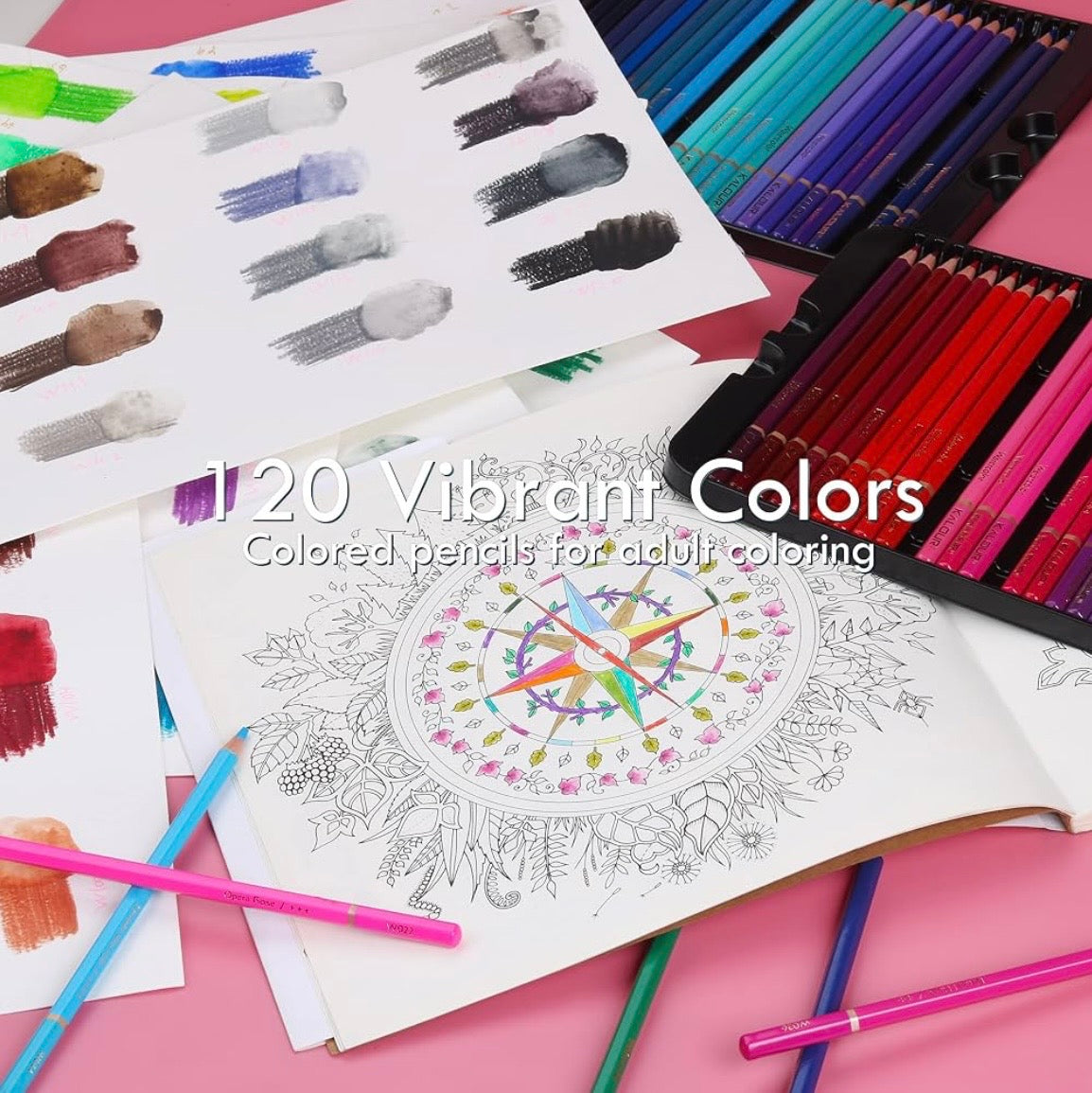 KALOUR Professional Watercolor Pencils - Set of 120 Colors