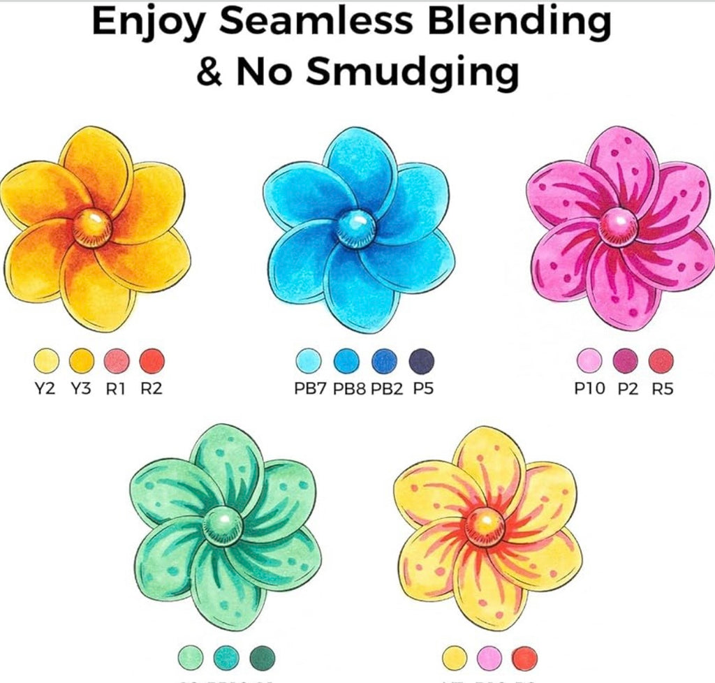 Ohuhu Alcohol Markers Brush Tip: Double Tipped Art Marker Set 48