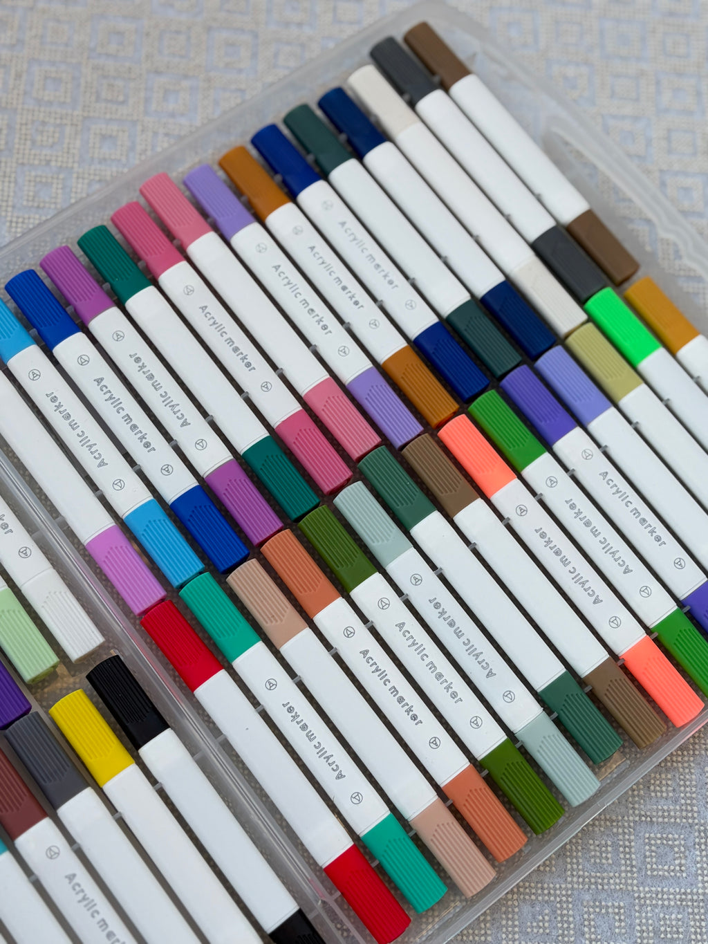Twin acrylic marker 60- الوان اكريليك ٢ سن - سن ريشة و سن مدبب